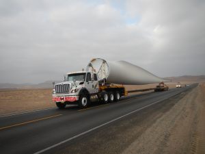 Windmill blade in route to site